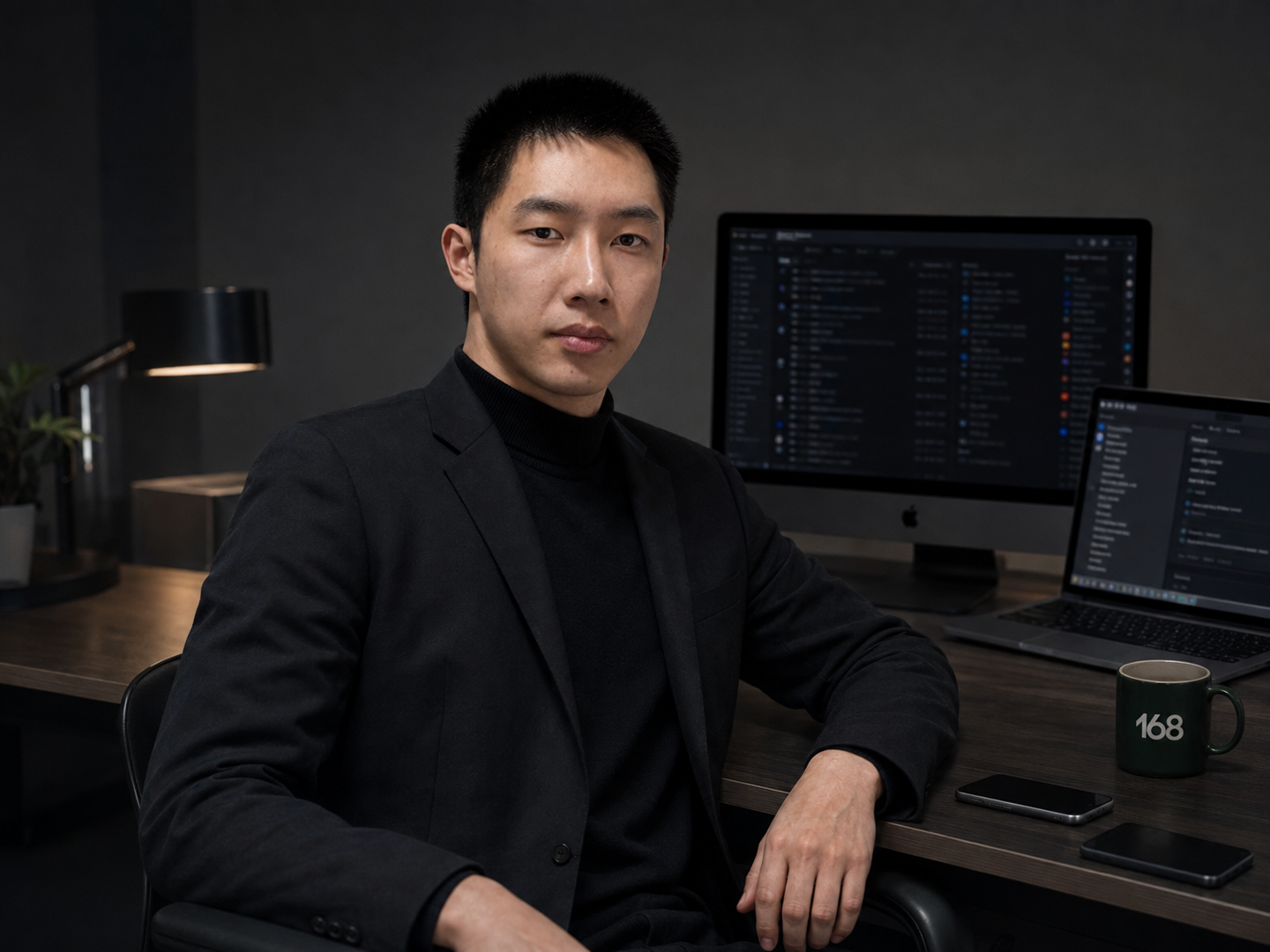 郭顺发在个人工作台前